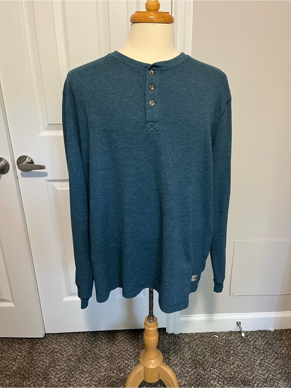 Wrangler Men's Teal Long-Sleeve Henley